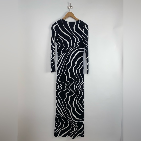 Tove Studio Nika Long Sleeve Knit Maxi Dress Abstract Swirl size FR‎ 36/ US 4 - Picture 8 of 14